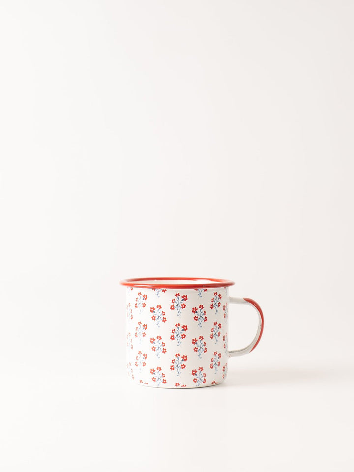 Americana Red Bouquet Enamel Mug - Heyday