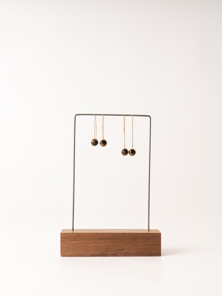 Anther Gold Obsidian Earrings - Heyday