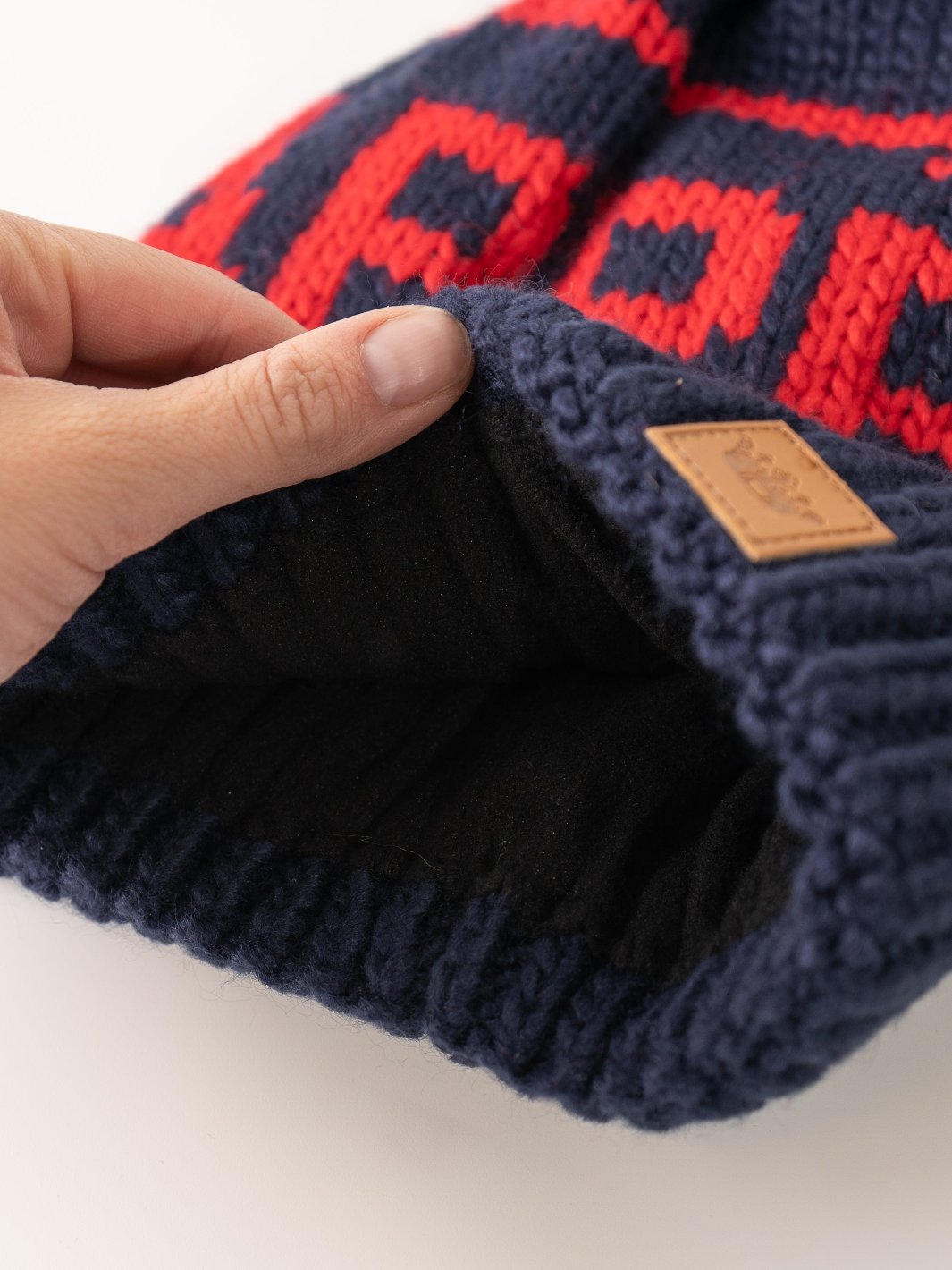 Apres Navy & Red Beanie - Heyday