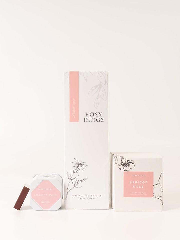 Apricot Rose Boxed Glass Candle - Heyday