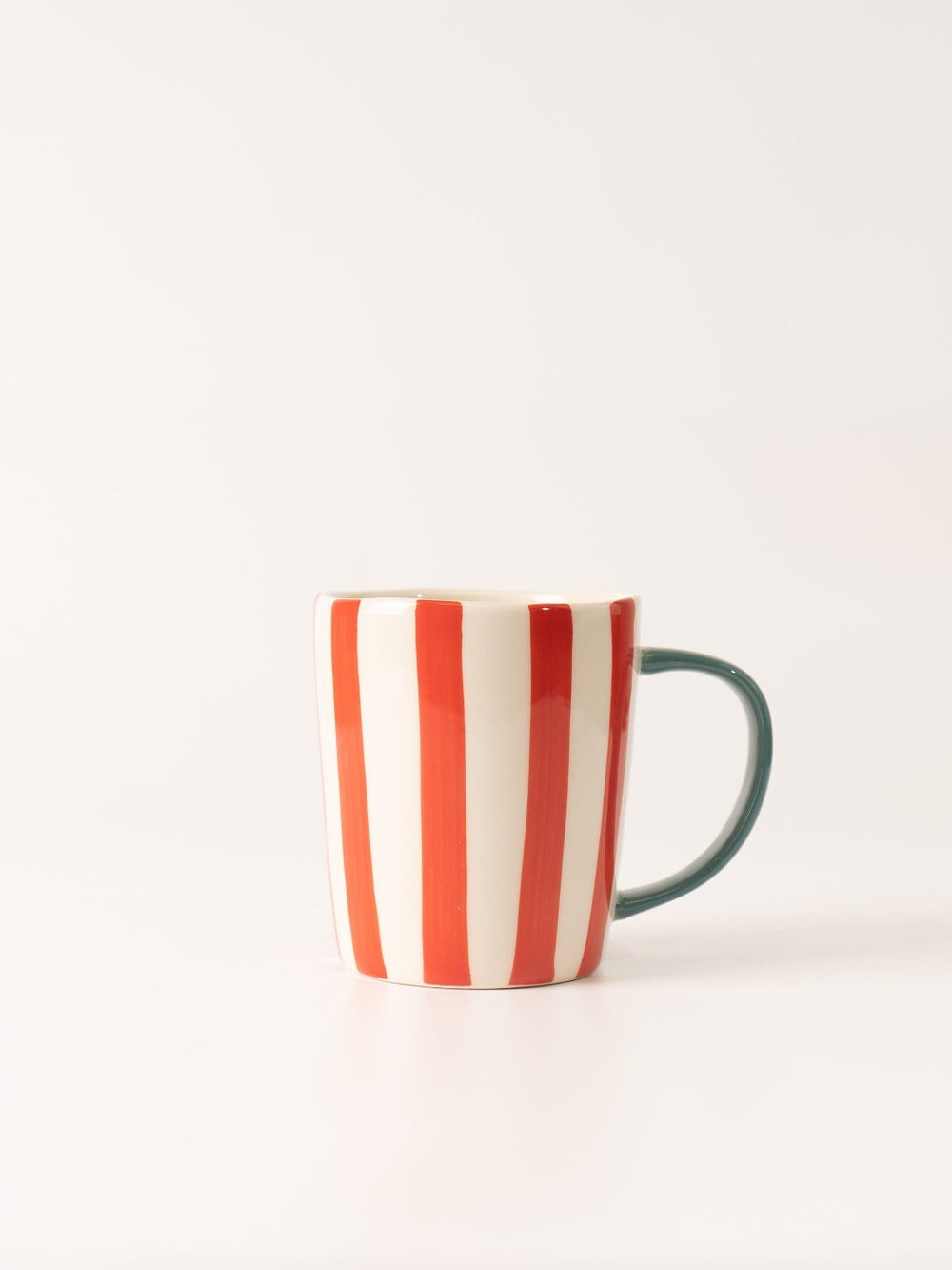 Aqua Handle Red Stripe Mug - Heyday