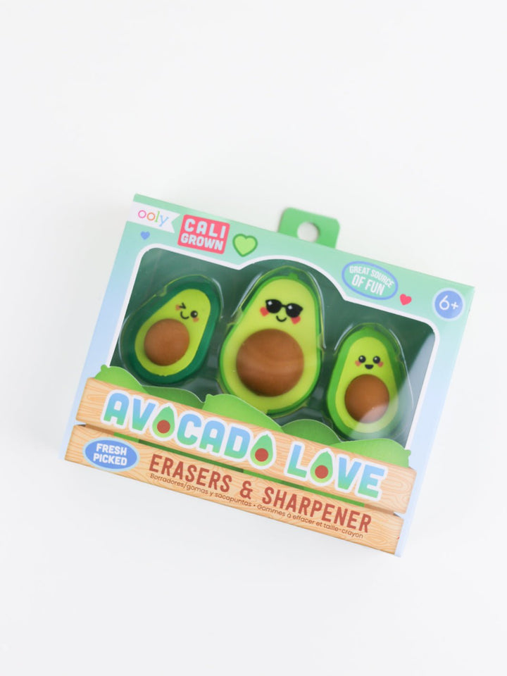 Avocado Love Erasers + Sharpener Set - Heyday