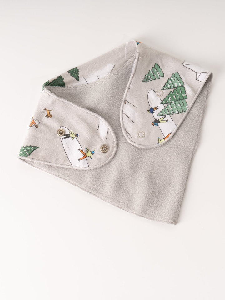 Baby Winter Fun Skiers Bandana Bib - Heyday