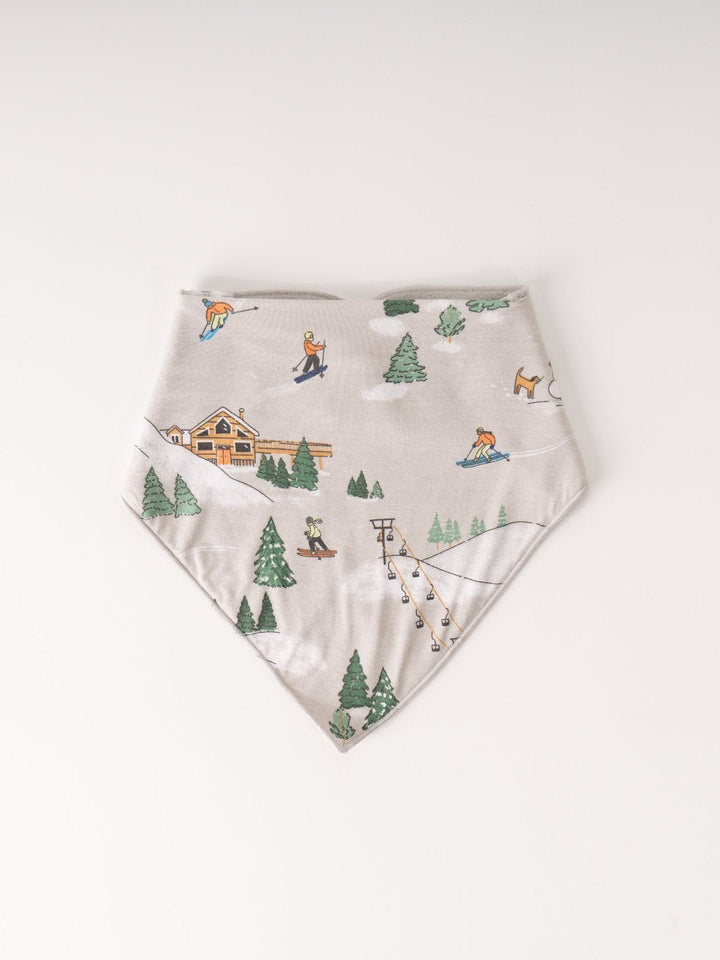 Baby Winter Fun Skiers Bandana Bib - Heyday