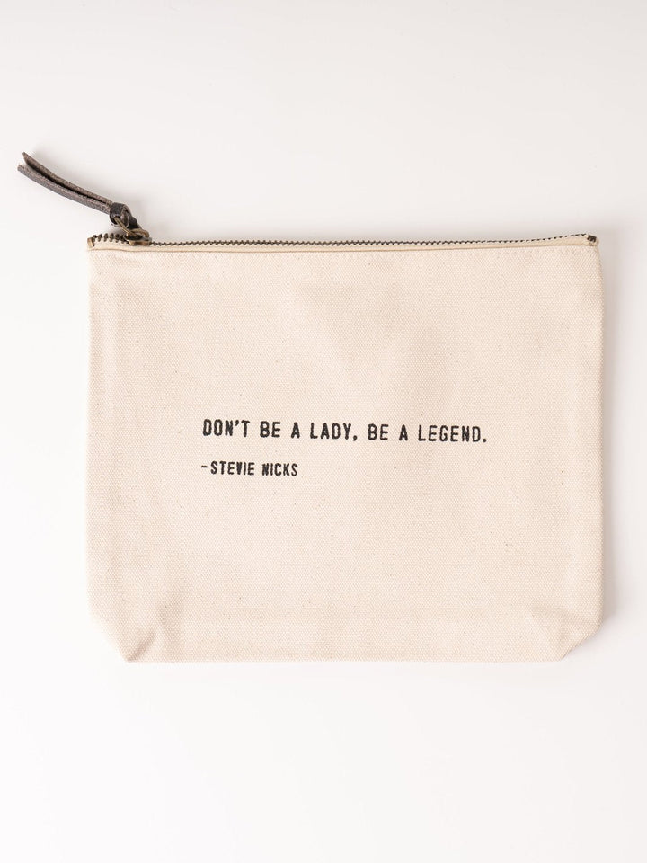 Be a Legend Canvas Zip Pouch - Heyday