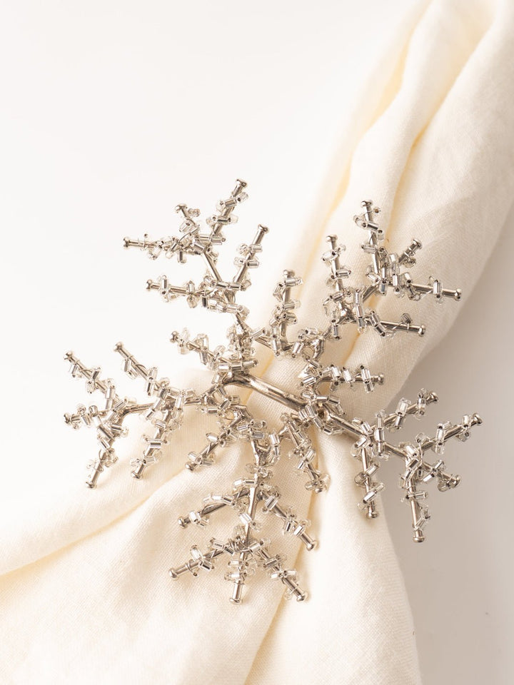 Beaded Snowflake Napkin Ring - Heyday