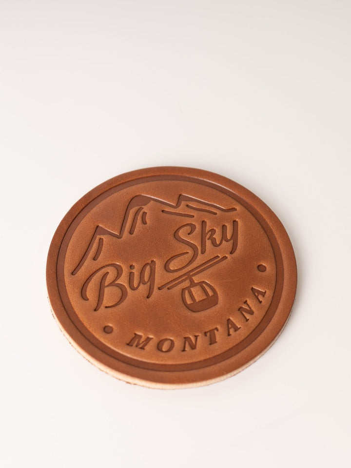 Big Sky Montana Leather Coaster - Heyday