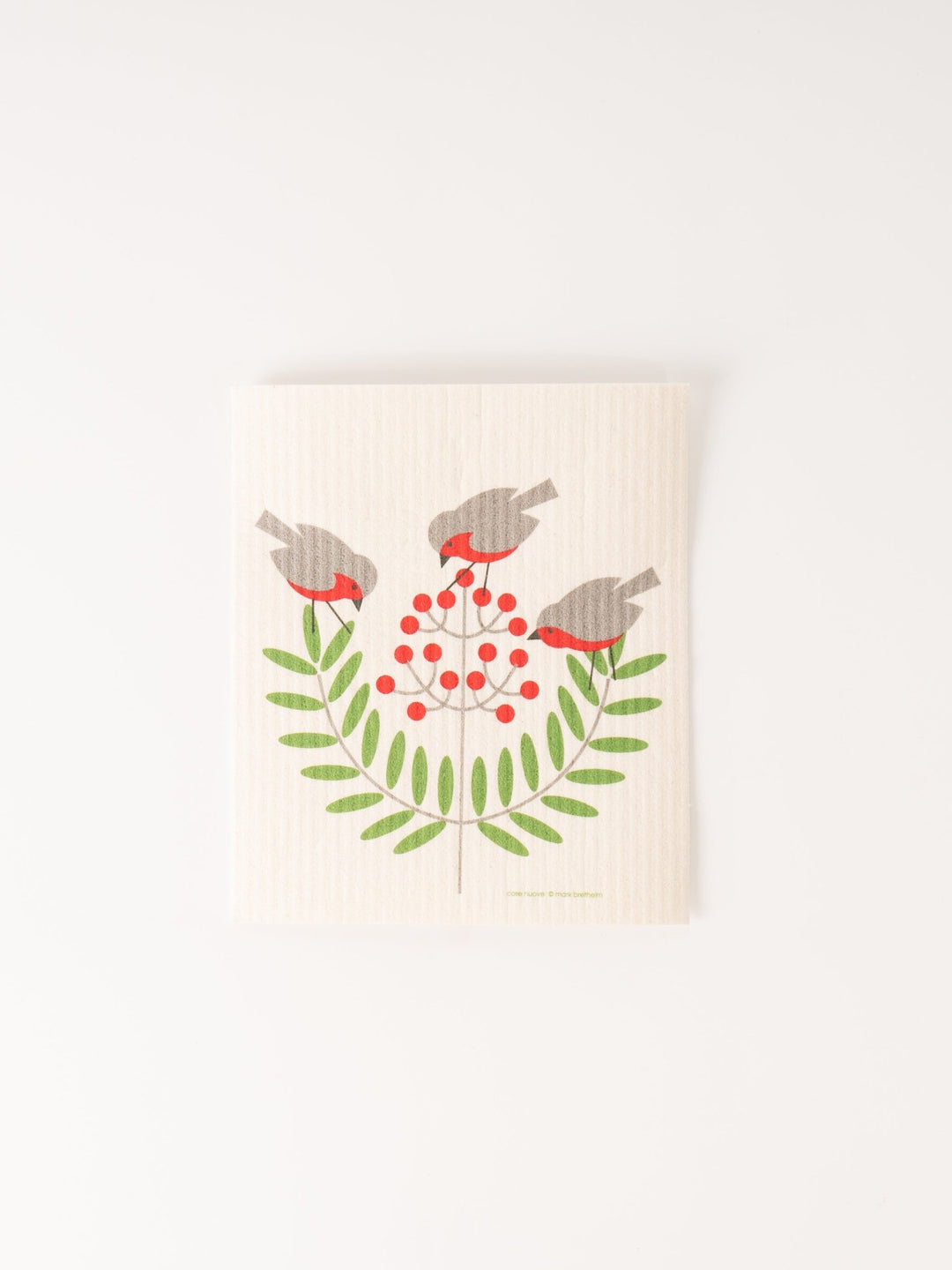 Birds And Berries Swedish Dishcloth - Heyday