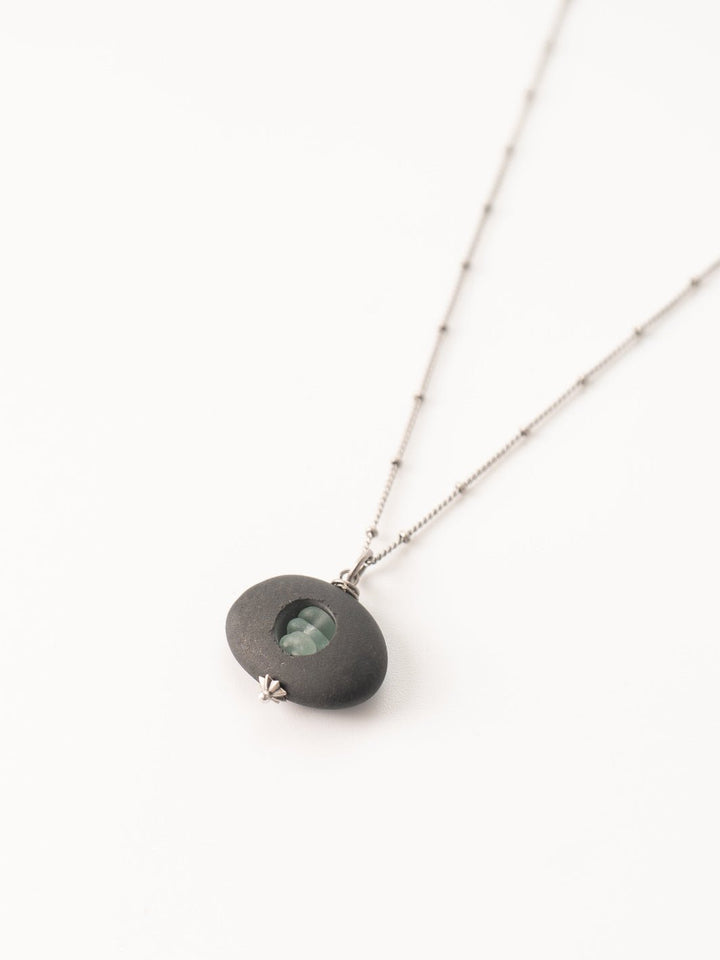 Black and Silver Ice Stack Necklace - Heyday