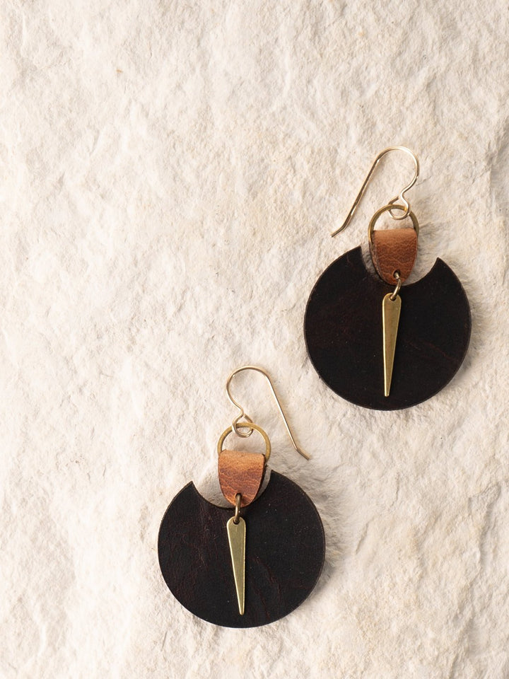 Black Eclipse Drop Earrings - Heyday