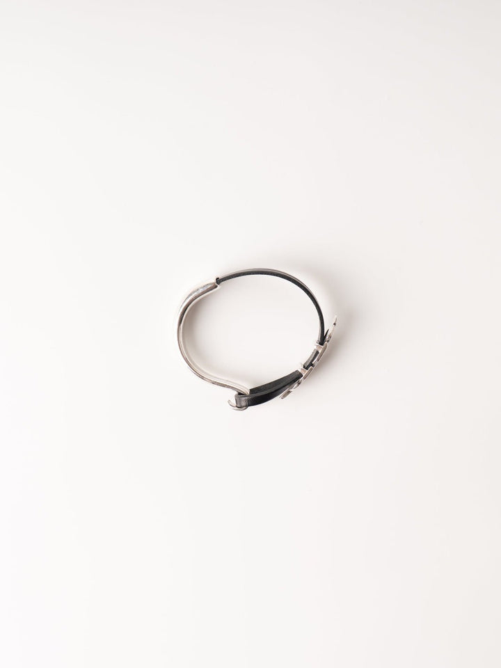 Black Leather Feather Cuff Bracelet - Heyday