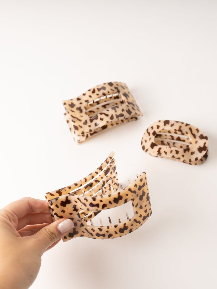 Blonde Tortoise Large Rectangle Flat Hair Clip - Heyday