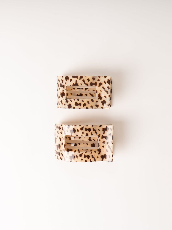 Blonde Tortoise Large Rectangle Flat Hair Clip - Heyday