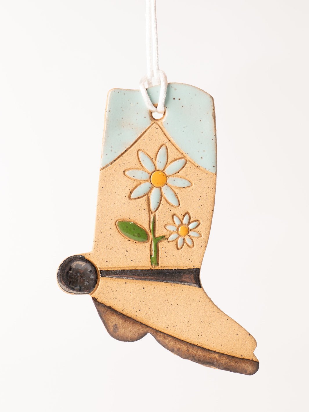 Blue Blossoms Cowgirl Boot Ornament - Heyday