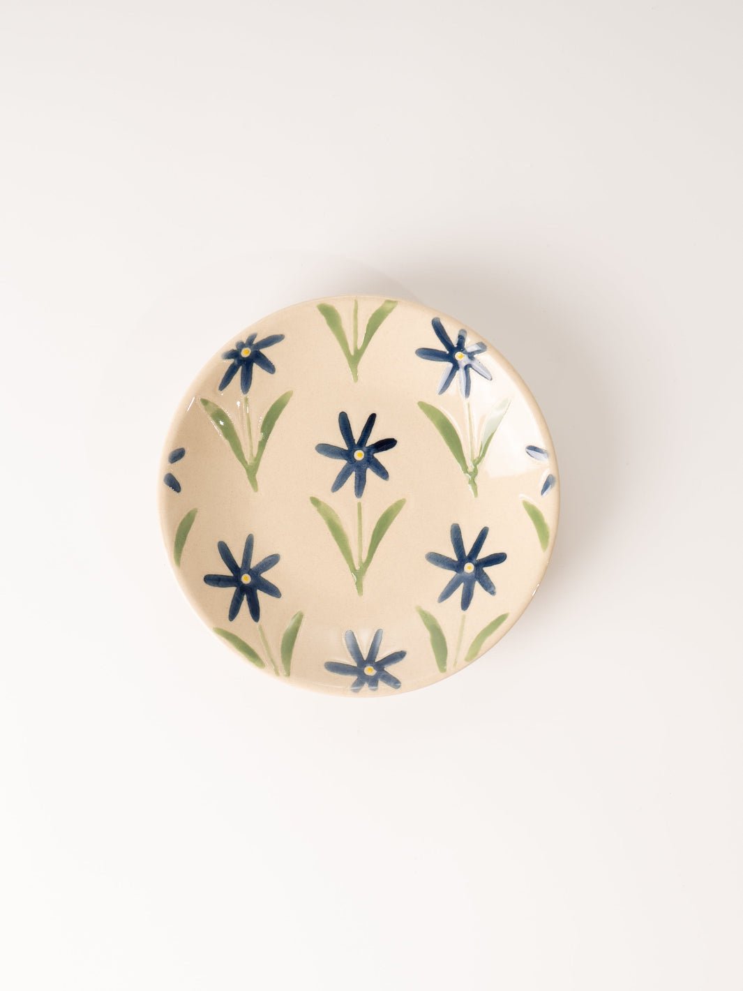 Blue Flower Stoneware Plate - Heyday