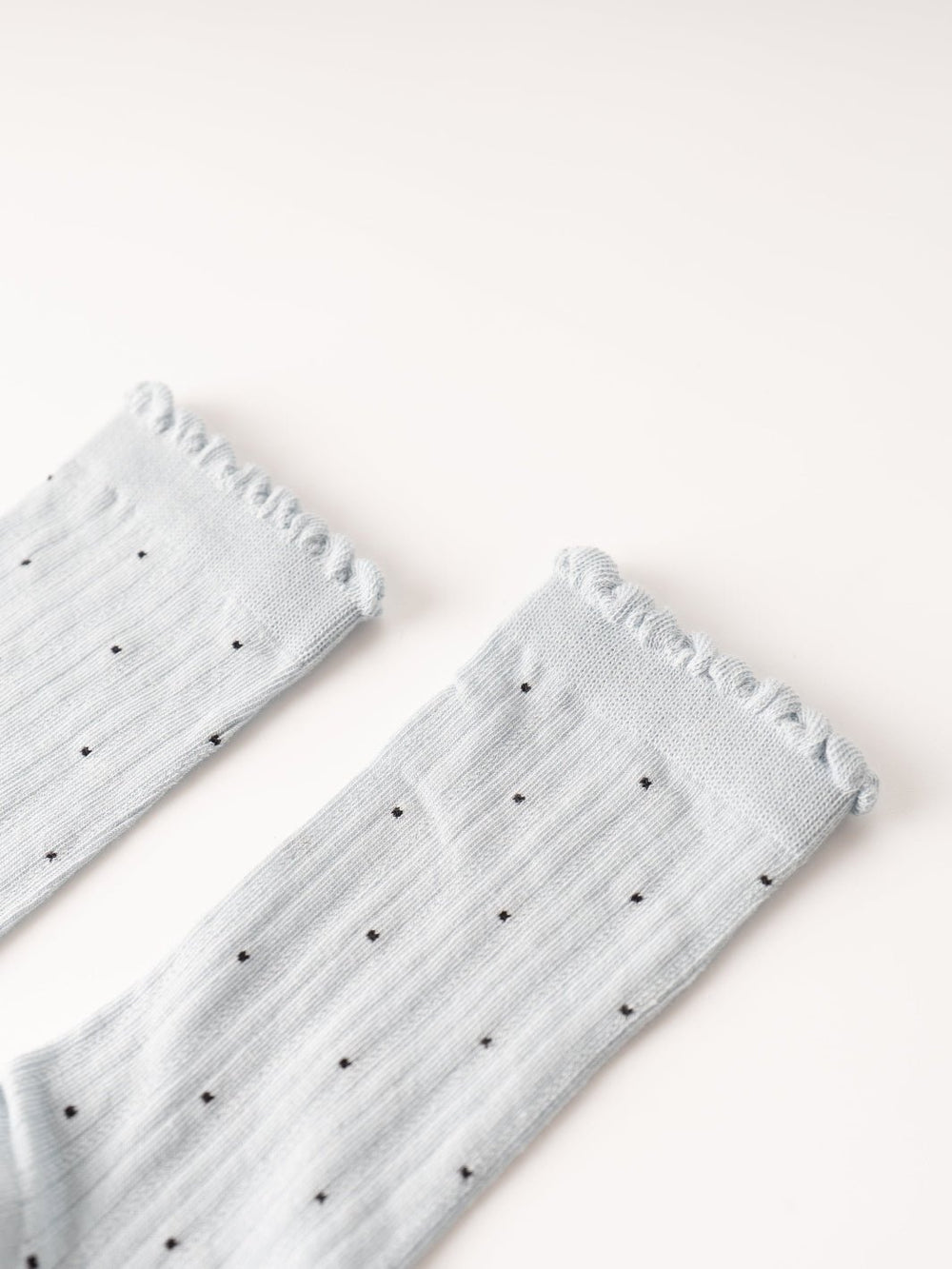 Blue Frill Edge Mini Polka Dot Socks - Heyday