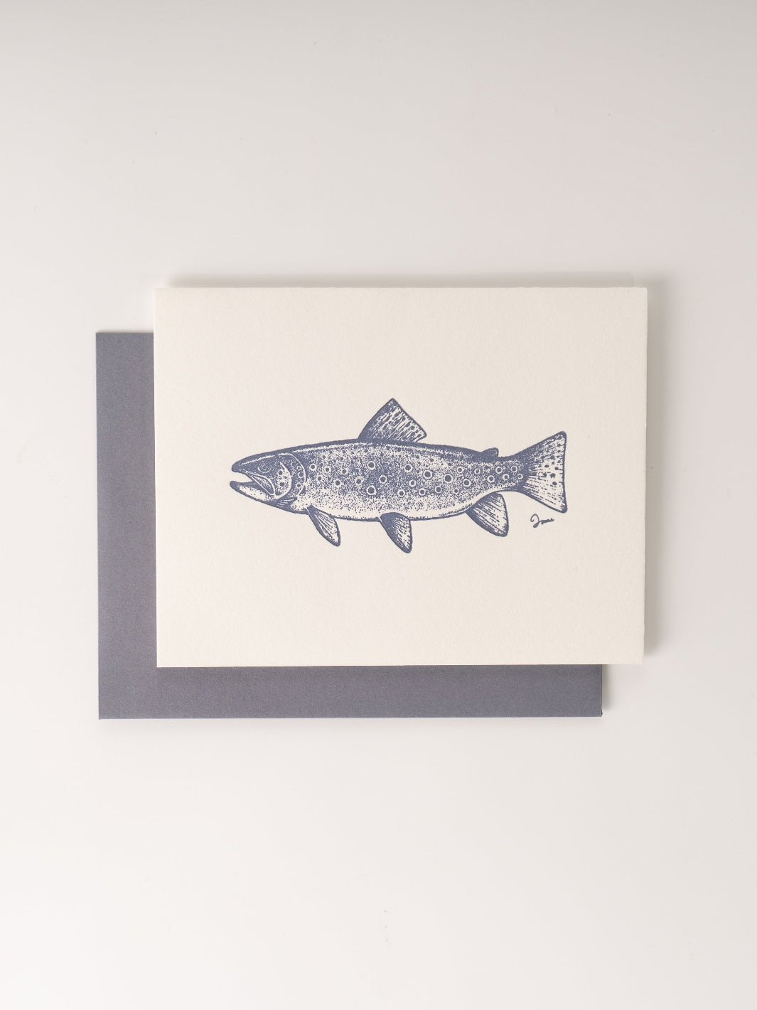 Blue Trout Silhouette Card - Heyday