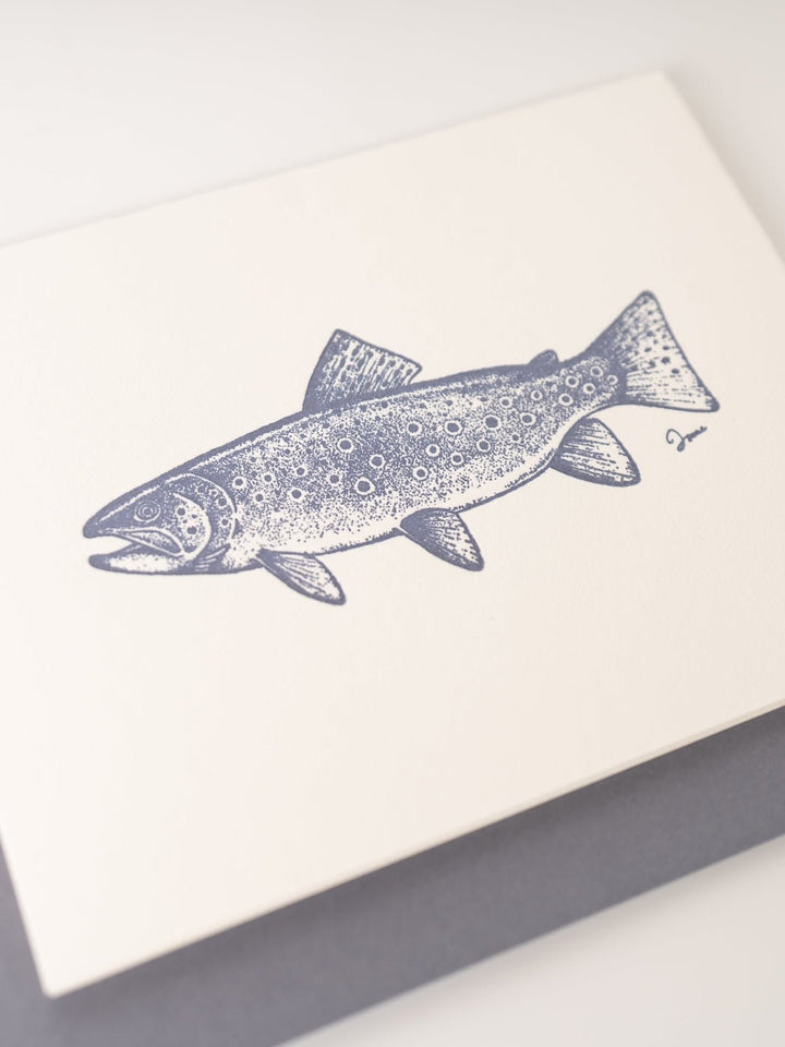 Blue Trout Silhouette Card - Heyday