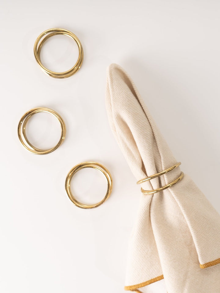 Brass Knot Napkin Ring Set - Heyday