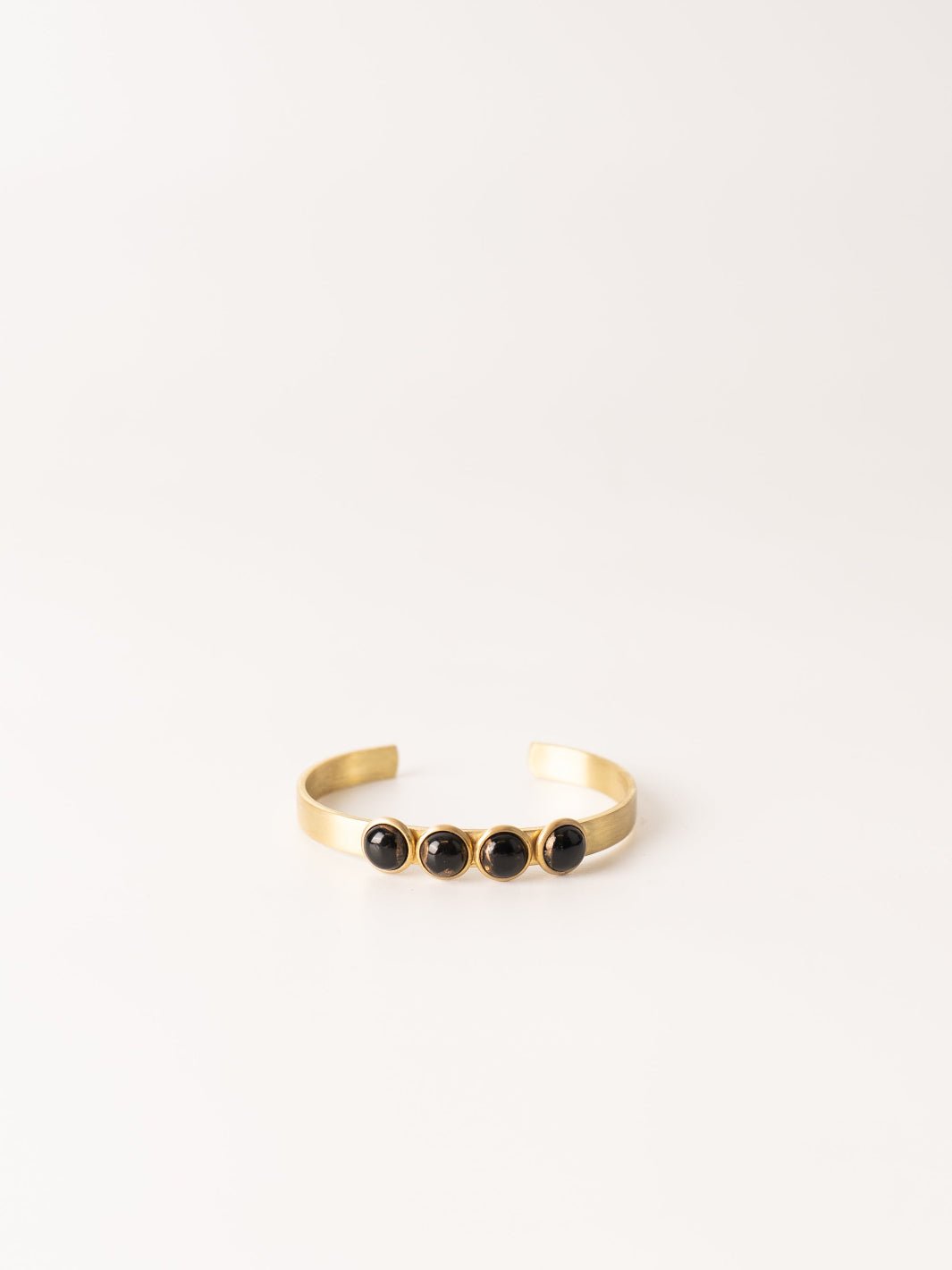 Bridger Obsidian Brass Cuff - Heyday