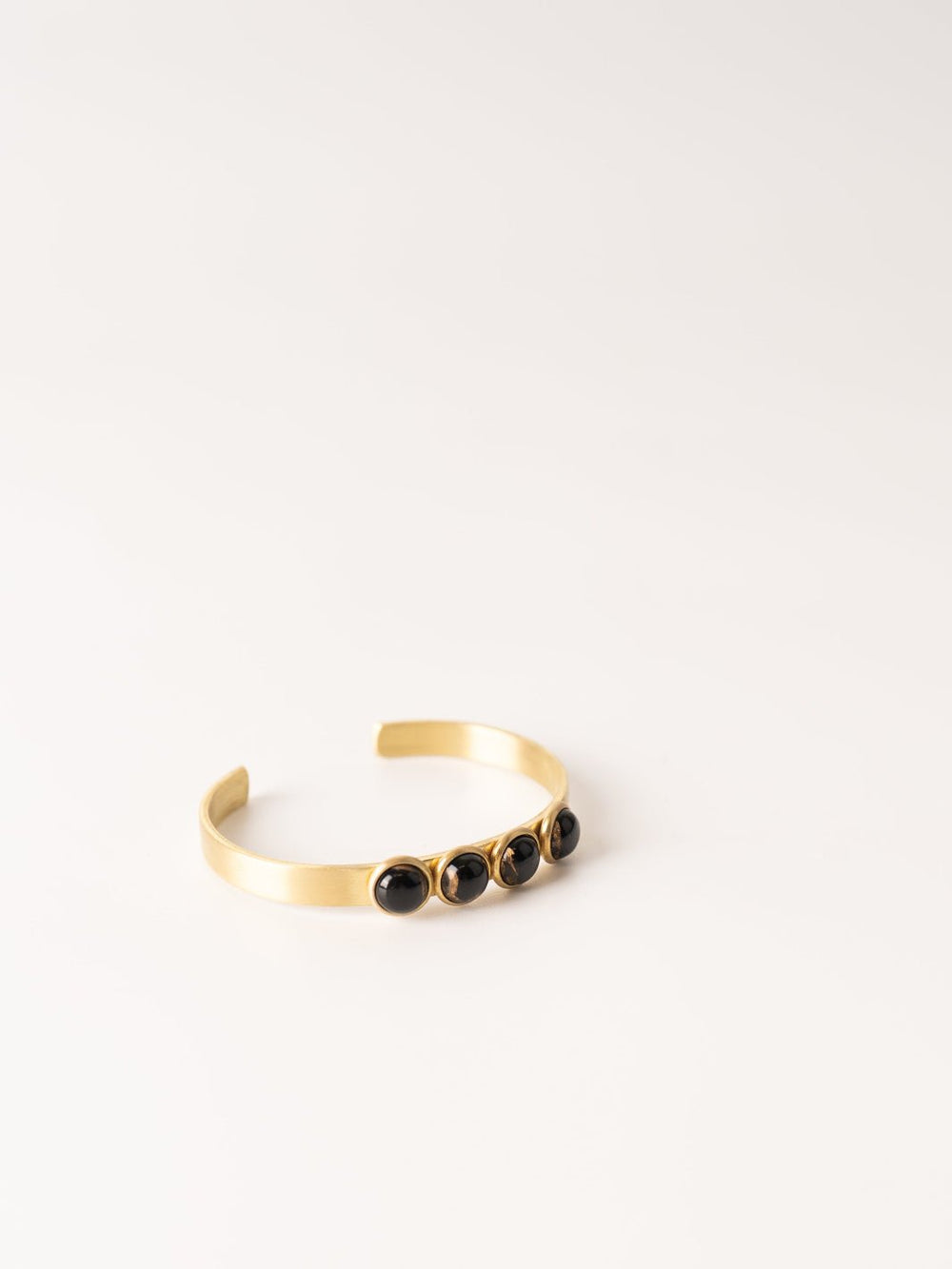 Bridger Obsidian Brass Cuff - Heyday