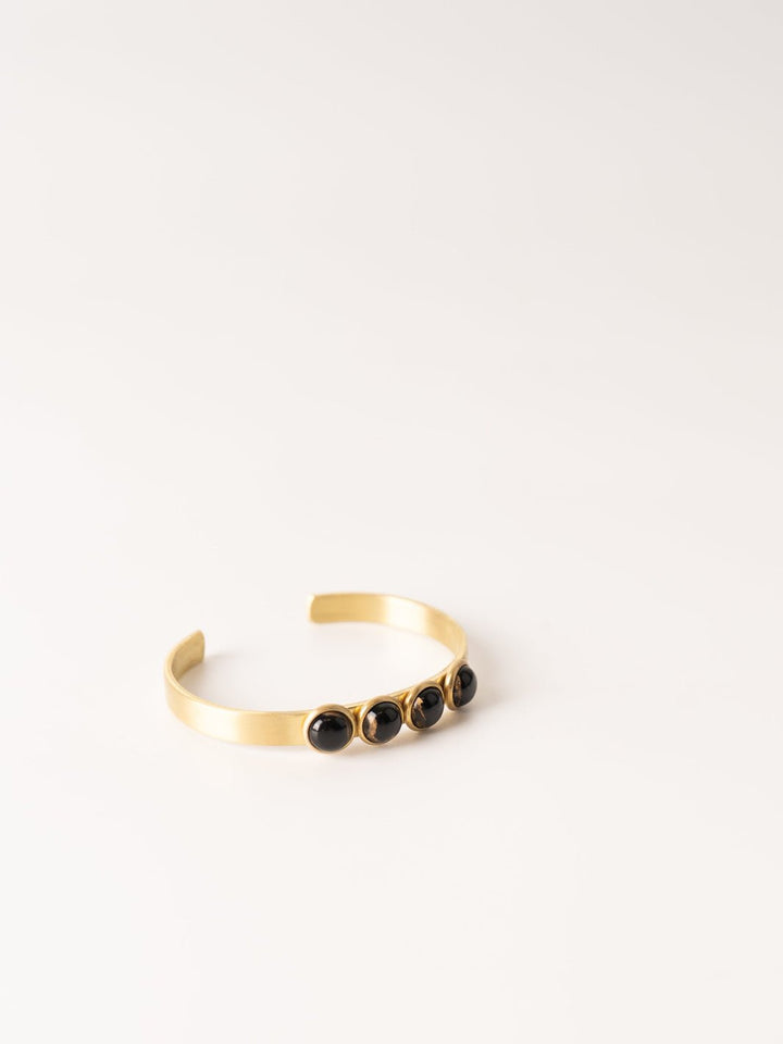 Bridger Obsidian Brass Cuff - Heyday