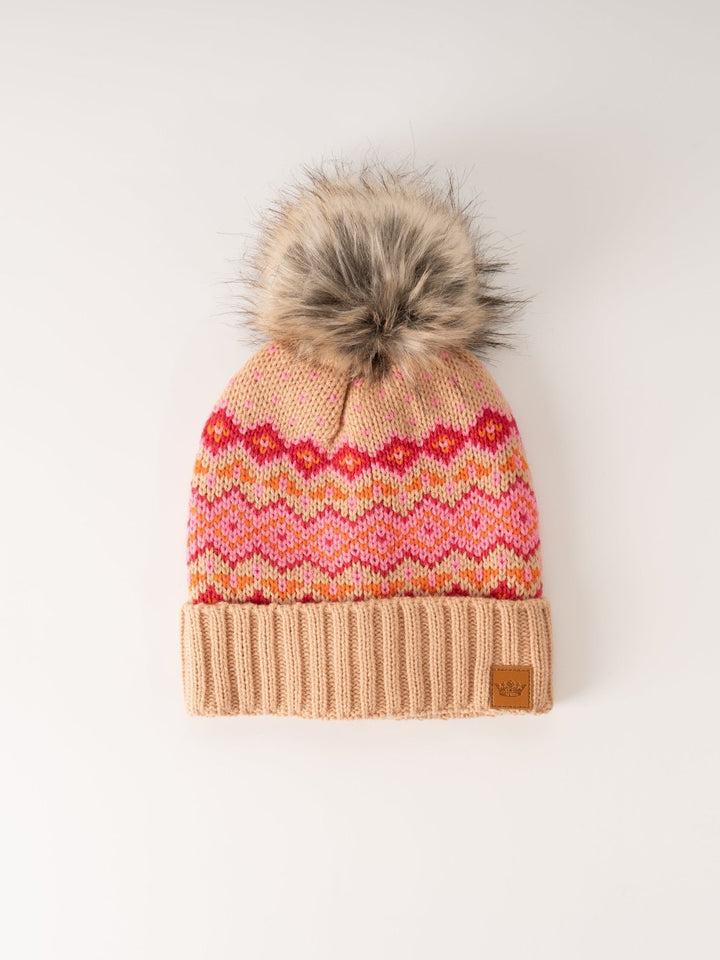 Bright Fair Isle Lined Beanie - Heyday