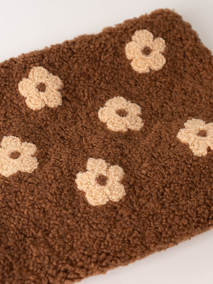 Brown Flower Teddy Pouch - Heyday