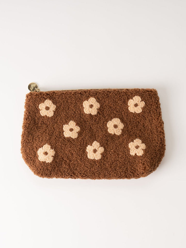 Brown Flower Teddy Pouch - Heyday