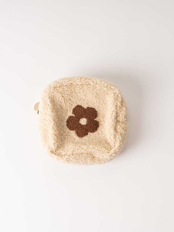 Brown Flower Teddy Pouch - Heyday