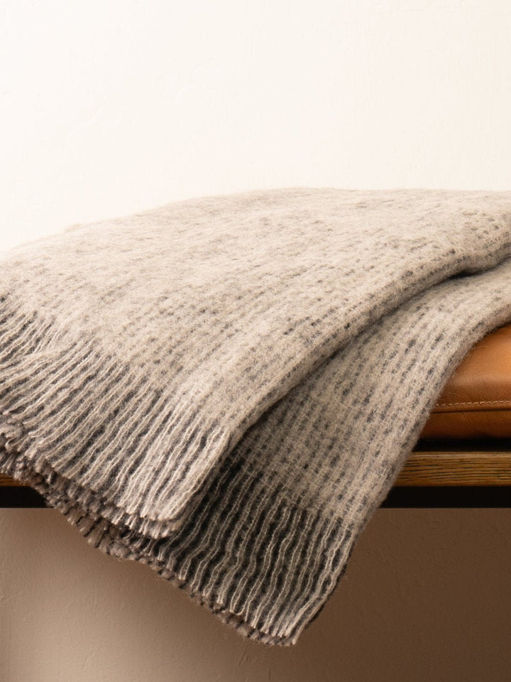 Brushed New Zealand Wool Striped Throw - Heyday