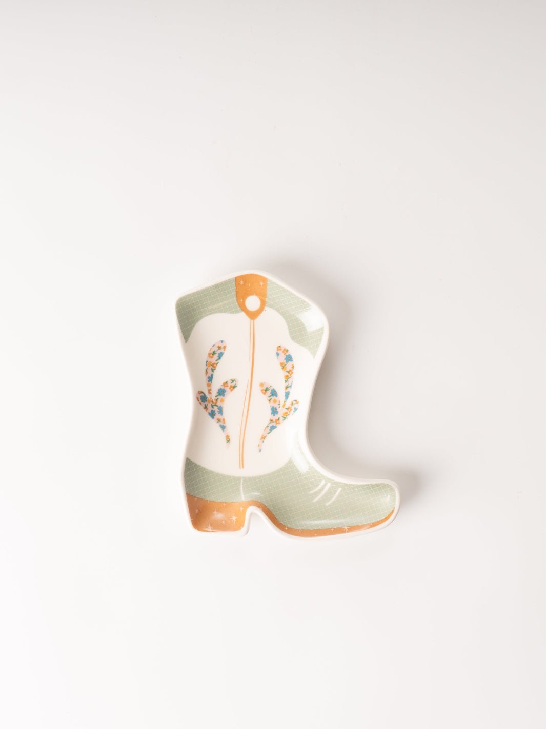 Calico Cowboy Boot Trinket Tray - Heyday