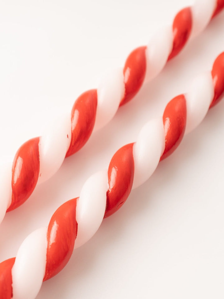 Candy Cane Twist Taper Candles - Heyday