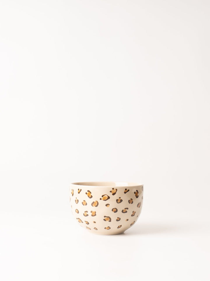 Cheetah Print Stoneware Bowl - Heyday