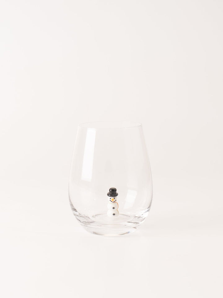 Classic Snowman Stemless Wine Glass - Heyday