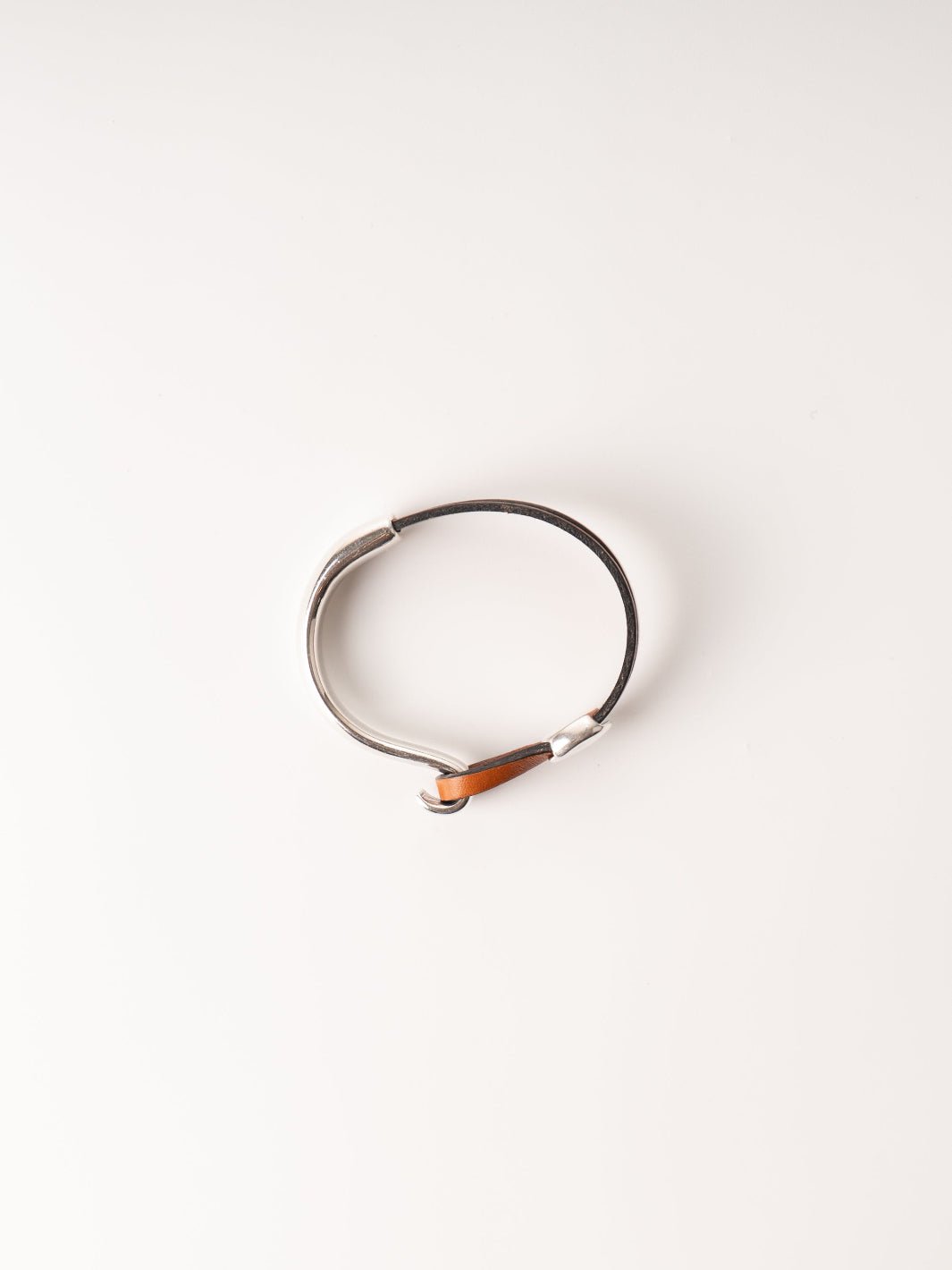 Cognac Hammered Round Cuff Bracelet - Heyday
