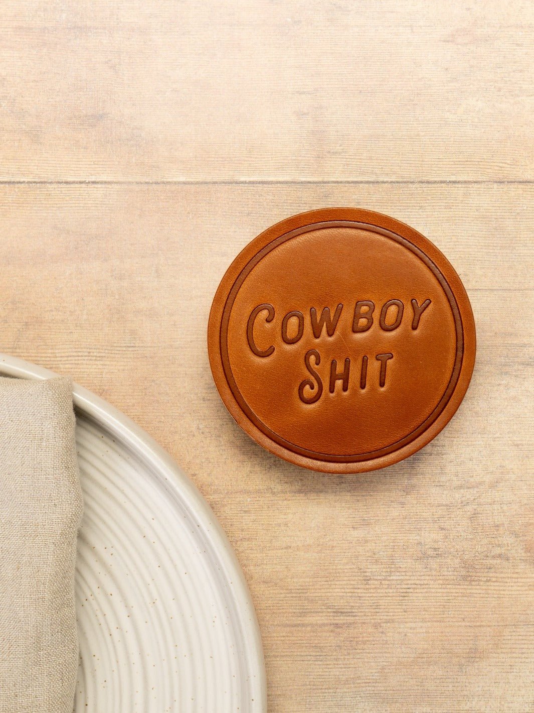 Cowboy Sh*t Leather Coaster - Heyday