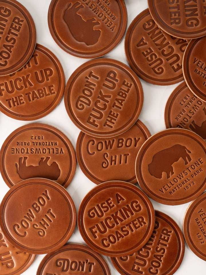 Cowboy Sh*t Leather Coaster - Heyday