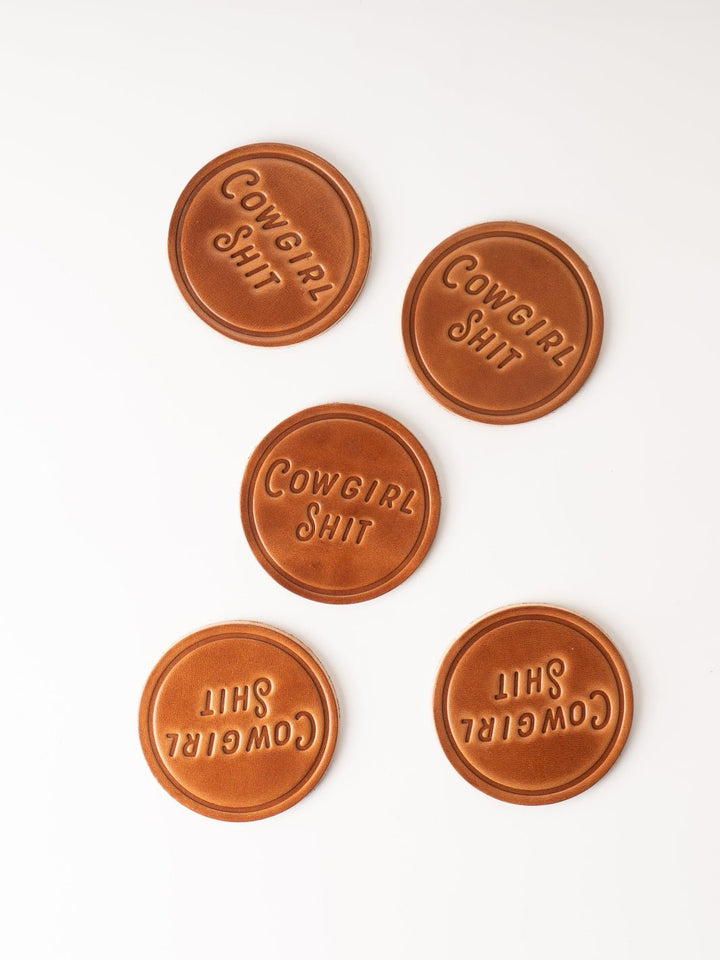 Cowgirl Sh*t Leather Coaster - Heyday