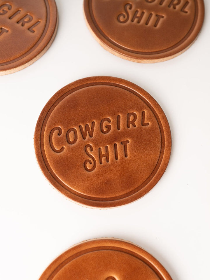 Cowgirl Sh*t Leather Coaster - Heyday