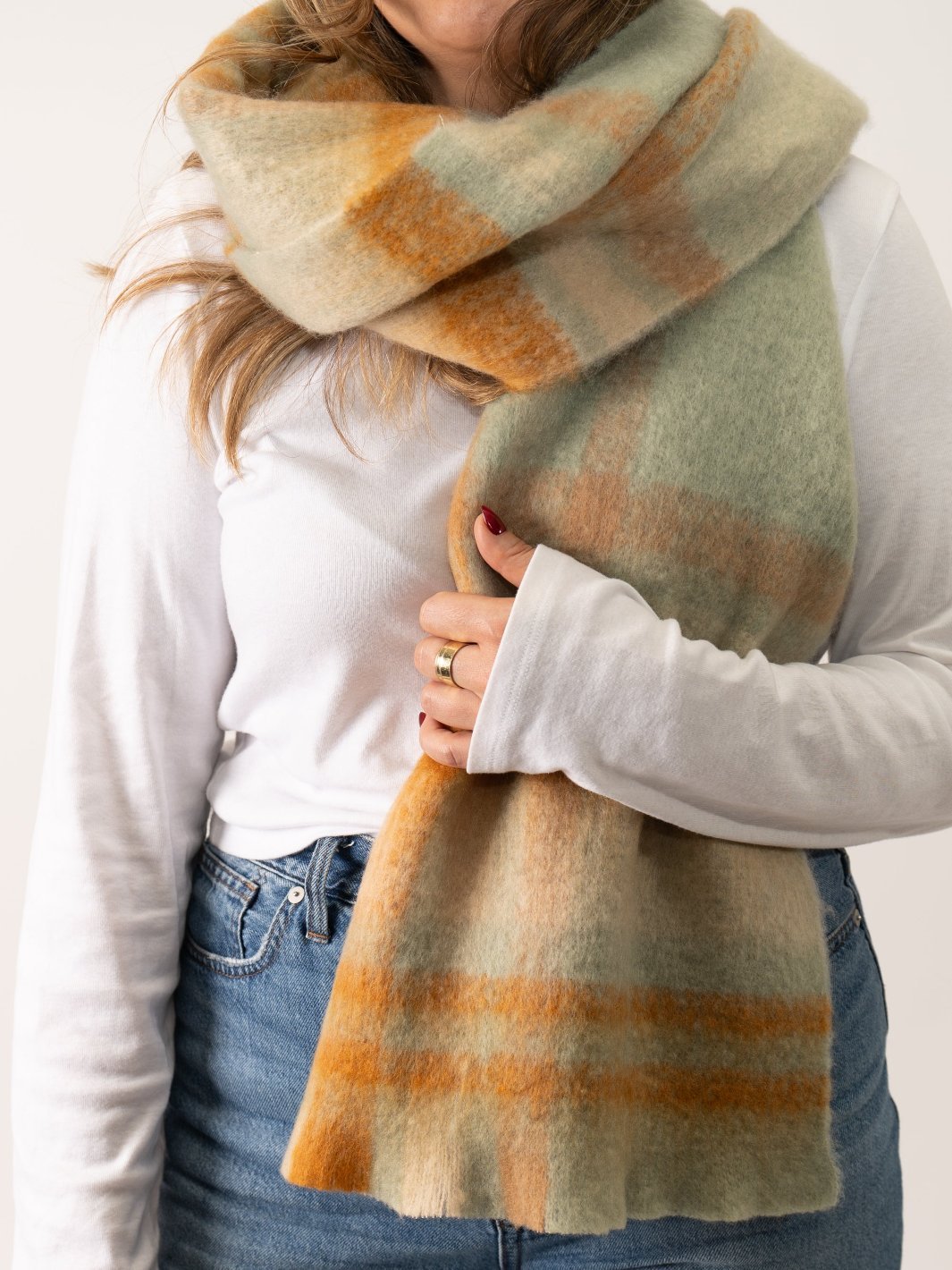 Cozy Mist Brielle Wrap Scarf - Heyday