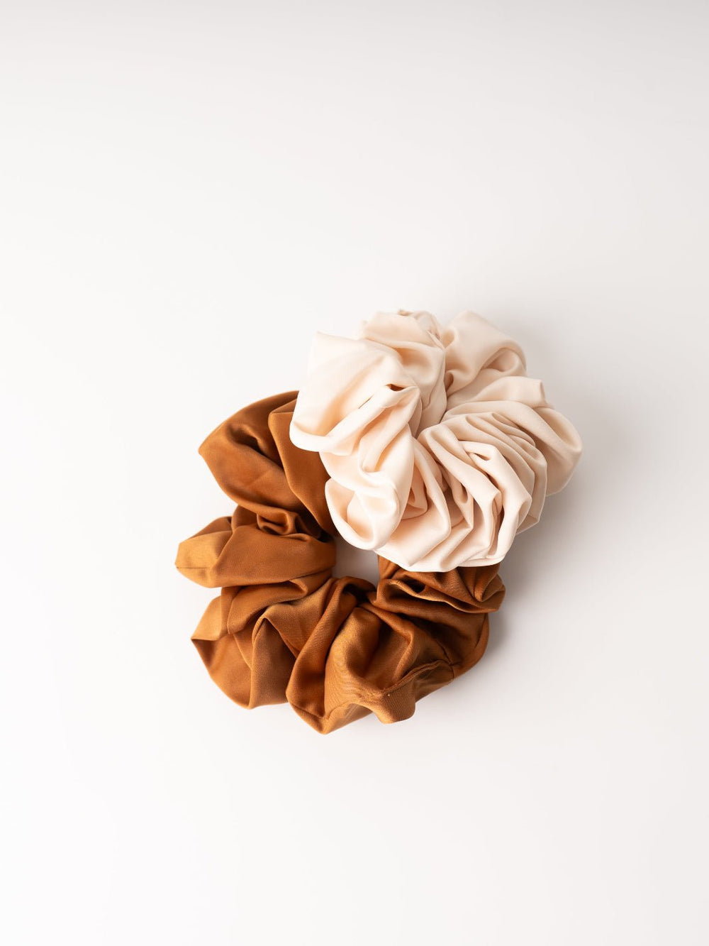 Cream + Camel Oversized Scrunchies - Heyday