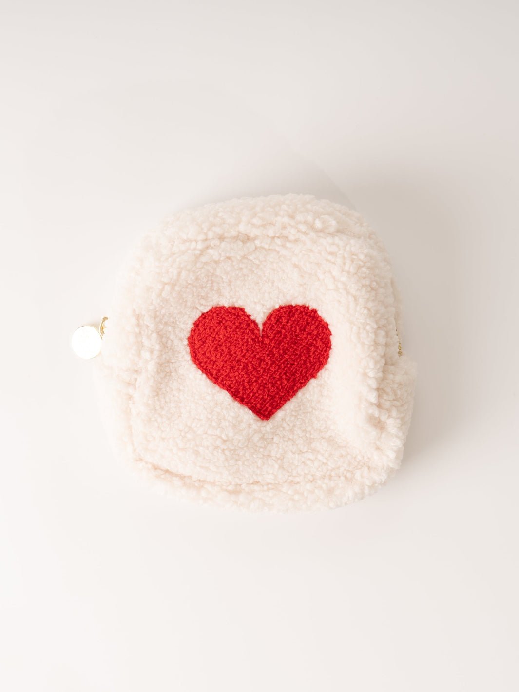 Cream Heart Teddy Pouch - Heyday