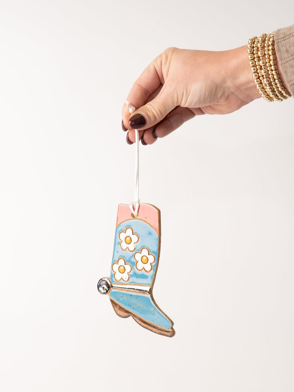 Daisies Cowgirl Boot Ornament - Heyday