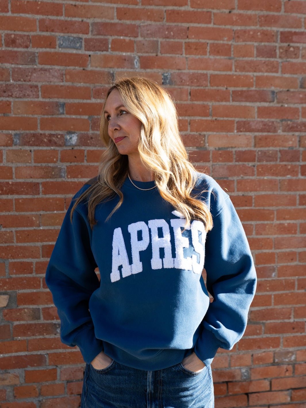 Dark Blue Après Ski Sweatshirt - Heyday