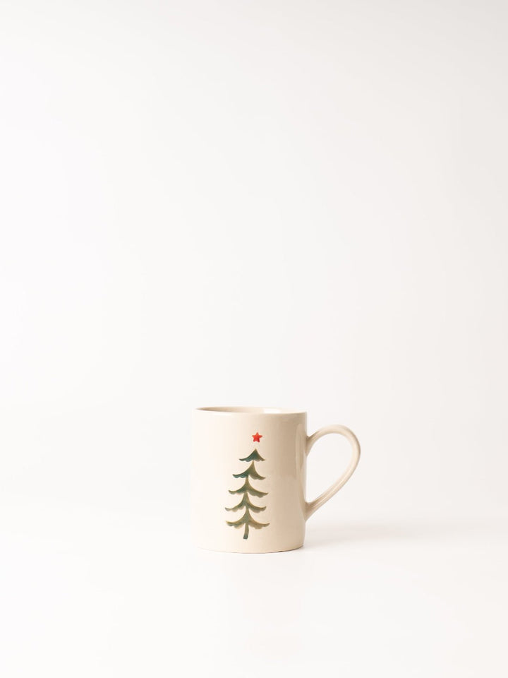Dark Green Christmas Tree Stoneware Mug - Heyday