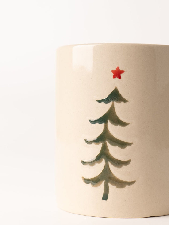 Dark Green Christmas Tree Stoneware Mug - Heyday