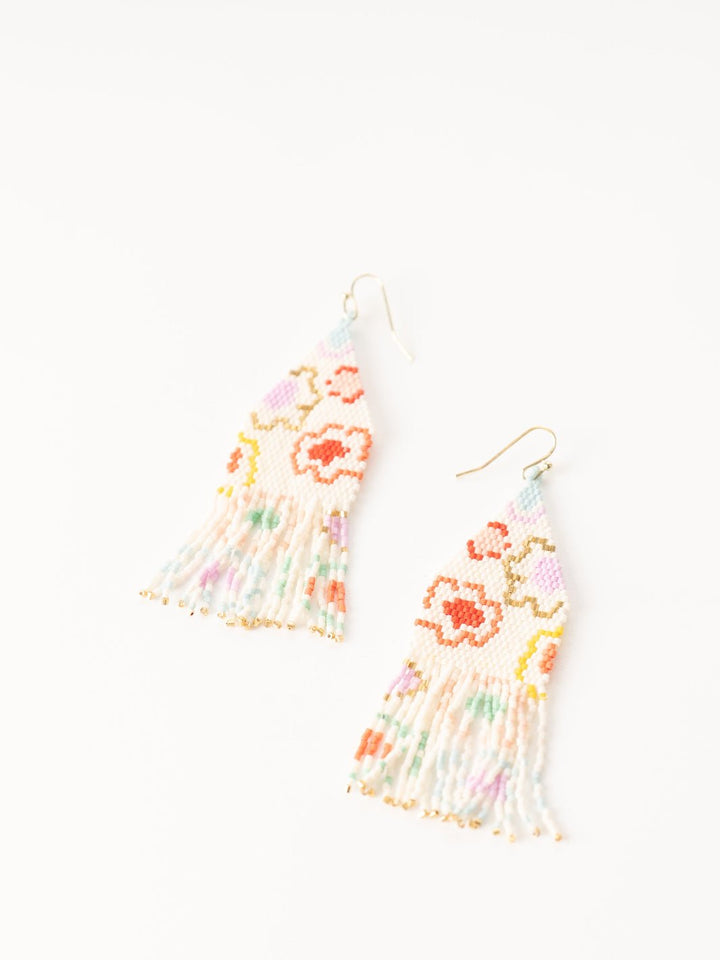 Delilah Poppy Beaded Fringe Earrings - Heyday