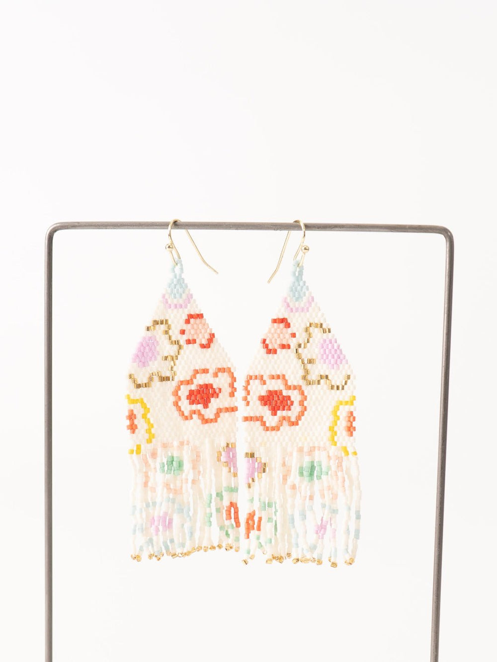 Delilah Poppy Beaded Fringe Earrings - Heyday