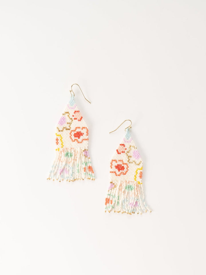 Delilah Poppy Beaded Fringe Earrings - Heyday